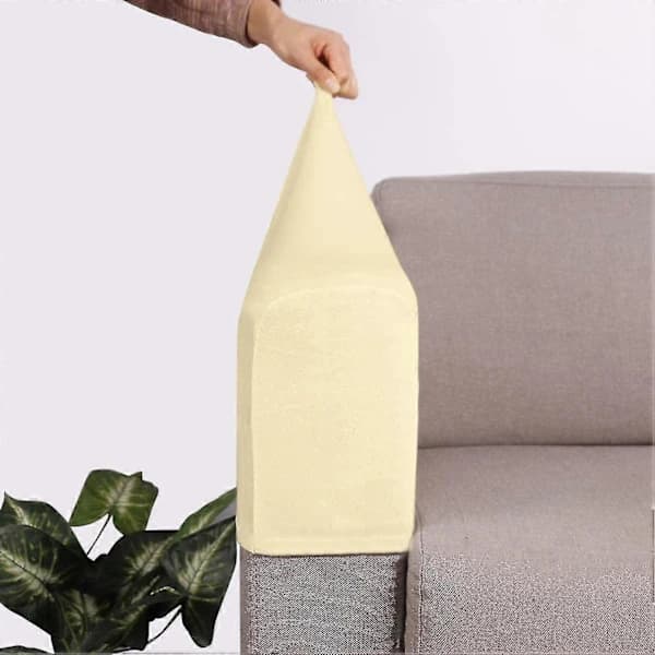 HA~2 stk Sofatrekk Armlenetrekk Stretch Sofabeskyttelse (beige)