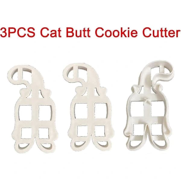 HA~3 stk. Kitty Butt Kakeformer, Kattebaker Kakeform, 3d Kitty Butt Kakeformer Katte Kakeform Kitty Kakeformer B