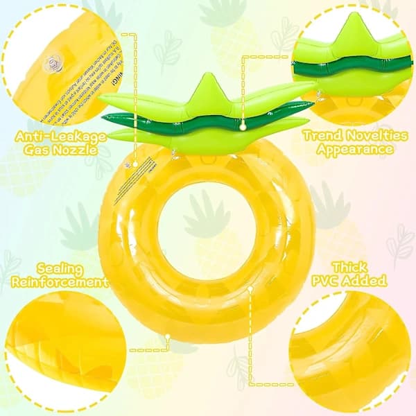 Oppustelig Pool Float til Voksen Oppustelig Pool Float Tube Pool Badering Gul