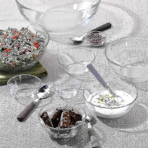 Duralex Sett med 4 Lette Runde Stableskåler 7,5 cm Fester BBQ Desserter Blanding Dipp