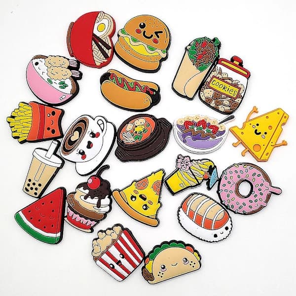 HA-50 stk Mat Sko Charms For Crocs Tresko Dekorasjon For Barn Gutter Jenter