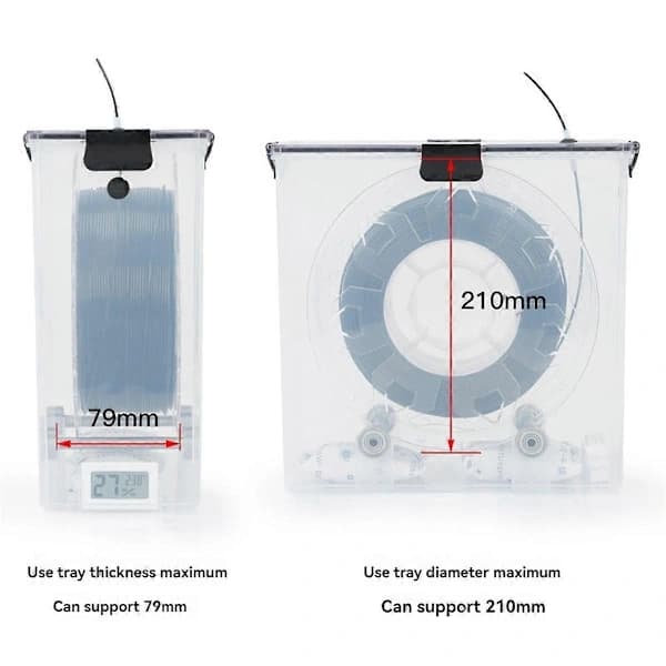 3D-printer filament opbevaringsboks til tør opbevaring