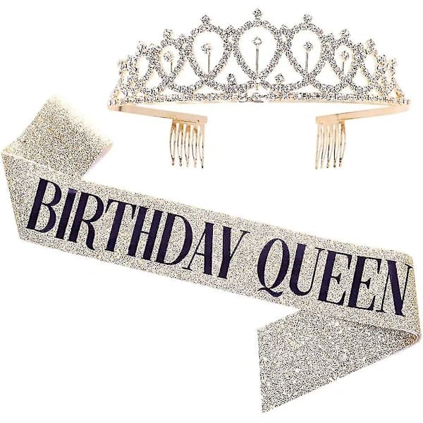 \"Födelsedagskungen\" Sash & Rhinestone Tiara Kit - Födelsdagspresenter