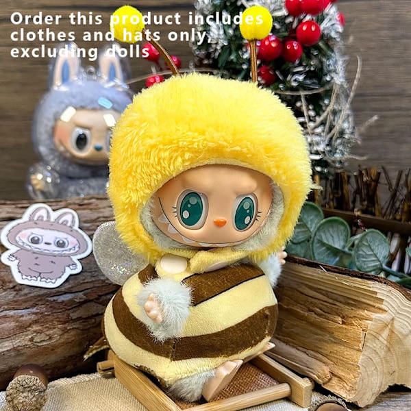 [HH] Labubu Kläder Universal Sittande Stående Plyschdocka Designkläder Tillbehör Blind Box Labubu Kläder style 45