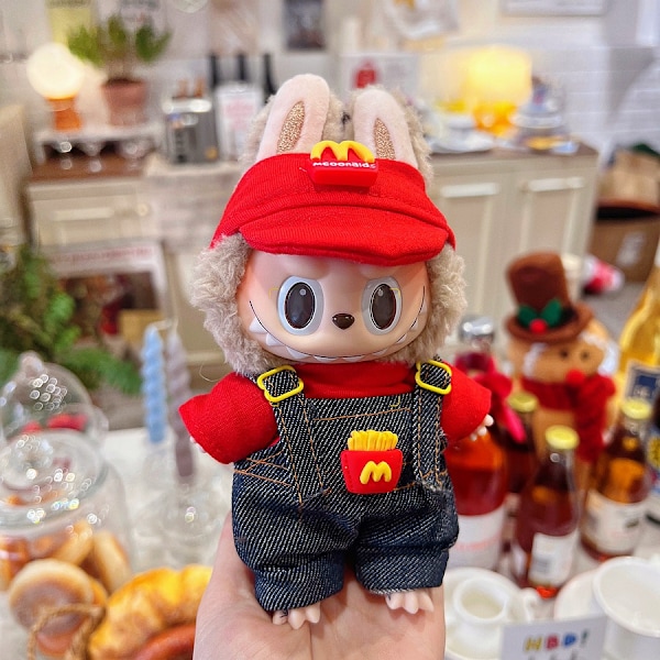 [HH] Labubu Kläder och Accessoarer Endast Kläder POPMART LABUBU Sittande Docka Kläder Hatt 1