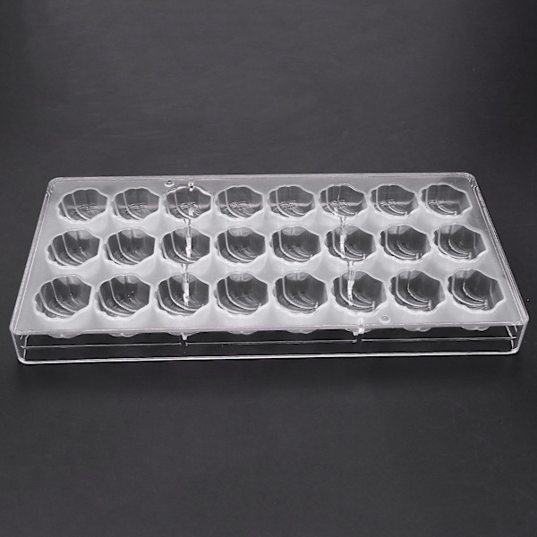 Muslingeskalformet hård chokoladeform 3d havmusling polycarbonat klar isgelé slikform