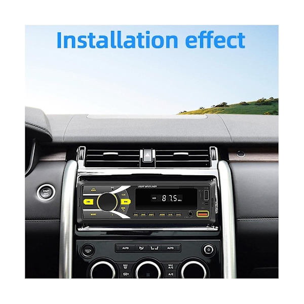 Auto Radio Bil Stereo Bluetooth Single Din Mp3-afspiller med app-styring Am Fm Radio Aux-indgang 2usb R