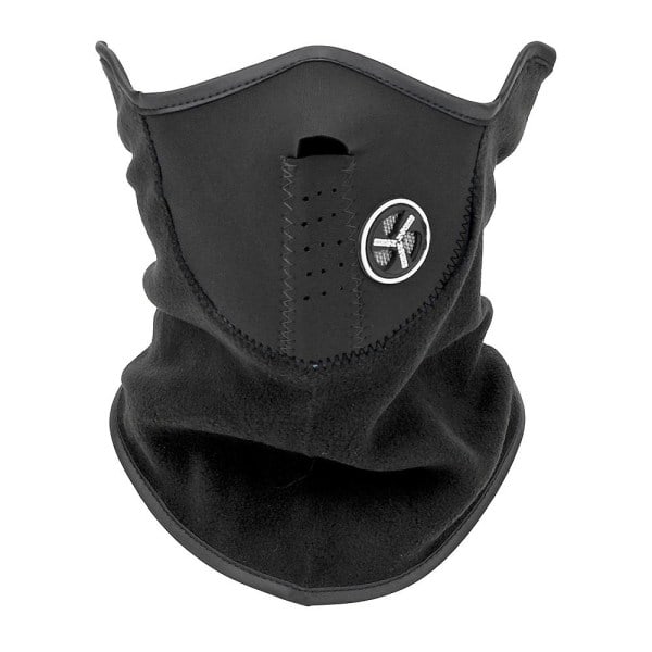 /HA/Ansigtsmaske med Ventil / Skimaske / MC-maske - Neopren Sort one size