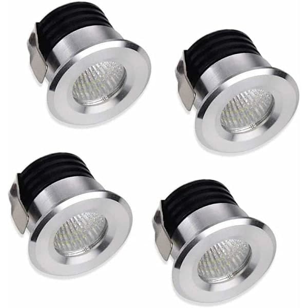 x Mini LED Indbyggede Spotlights 3W LED Varm Hvid Til Monter Indendørs Stationsbelysning Gips Inkl. Separat Transformator