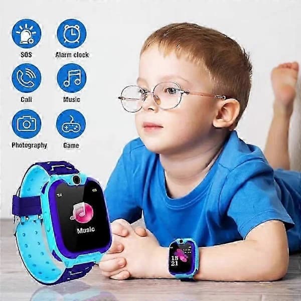 Smartklokke med 4G SIM-kort for barn 4G Smartwatch WIFI Tracker Stemmechat Videosamtale Overvåking Gutter Barn Smartklokke bule bule