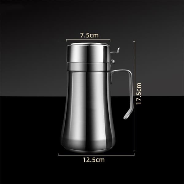 Oliedispenser, lækagefri præcisionsstuds, 304 rustfrit stål og glas, til hjemmekøkkener, restauranter og caféer, 500 ml