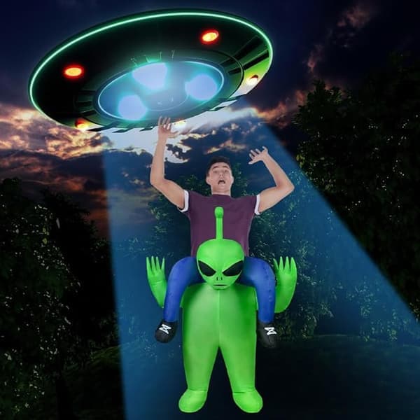 Inflatable Alien Costume - Inflatable Alien Suit - Inflation System Included - Green