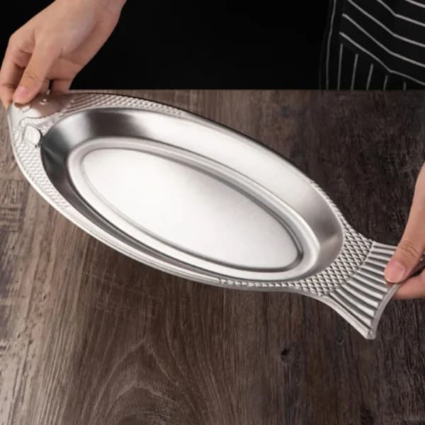 HA-Ångad Fiskplatta Grillplatta SILVER-35CM SILVER-35CM Silver-35cm Silver-35cm Silver-35cm