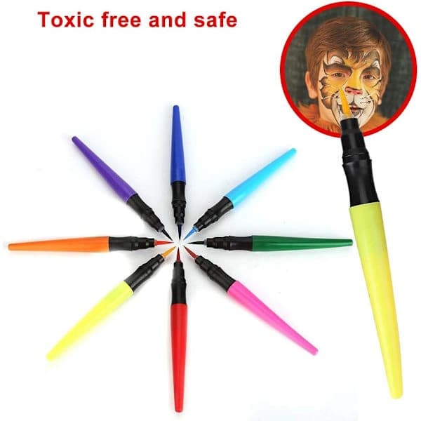 Face Painting, kritor 8 giftfria ansikts- och kroppskritor för d