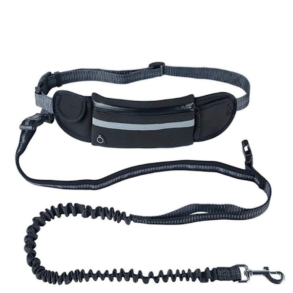 /HA/Fleksibel hundesnor med mavetaske, Sort Black Sort