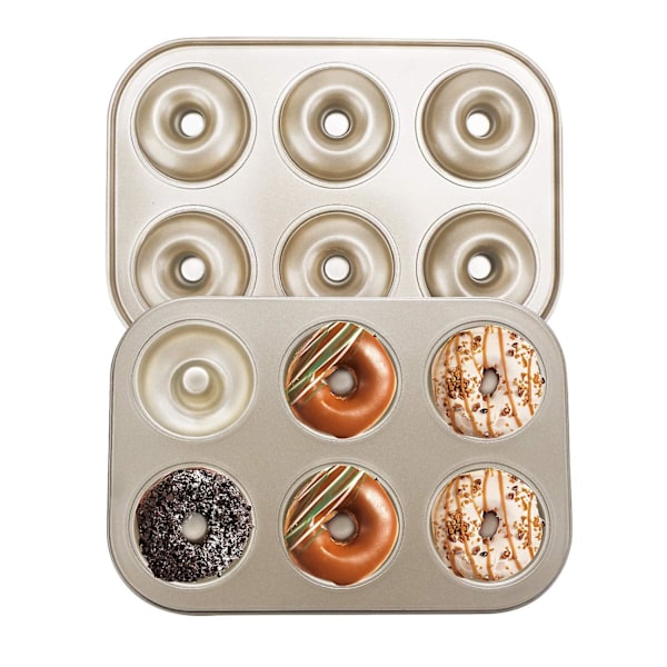 Madeleine Pan,non-stick Donut Pan, 2 stykker Donut bageplade, Carbon Steel Donut form, Donut bagning