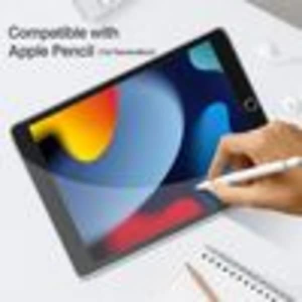 [2-pack] ProCase Skärmskydd för iPad 10.2 tum 9:e/8:e/7:e generationen 2021/2020/2019, 9H Härdat Glas