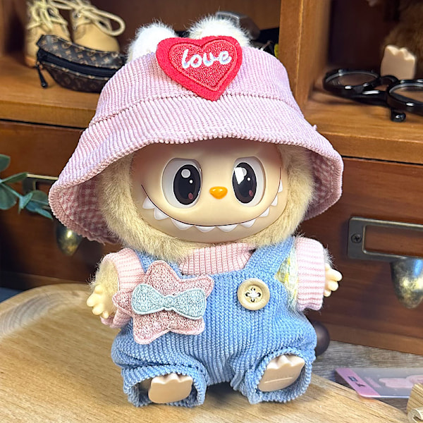 [HH]Labubu Kläddesigner Kompatibel med Labubu, Kläder för Labubu Dockor, Labubu Outfits, Söta Labubu Kläder & Tillbehör Set Yellow