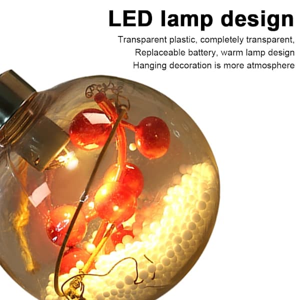 Jul LED Transparent Julekule Juletrepynt Glødende stil 1