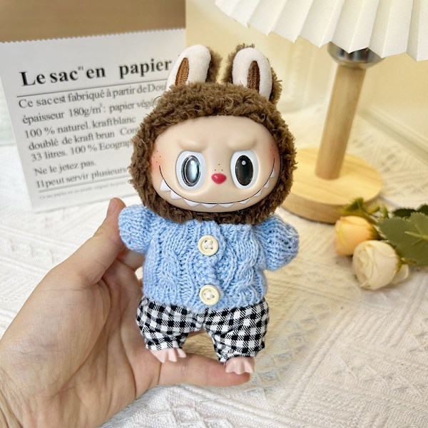 [HH] Kawaii Kläder Outfit Tillbehör för Kpop Labubu Idol Dockor Overall Set Kläder 51