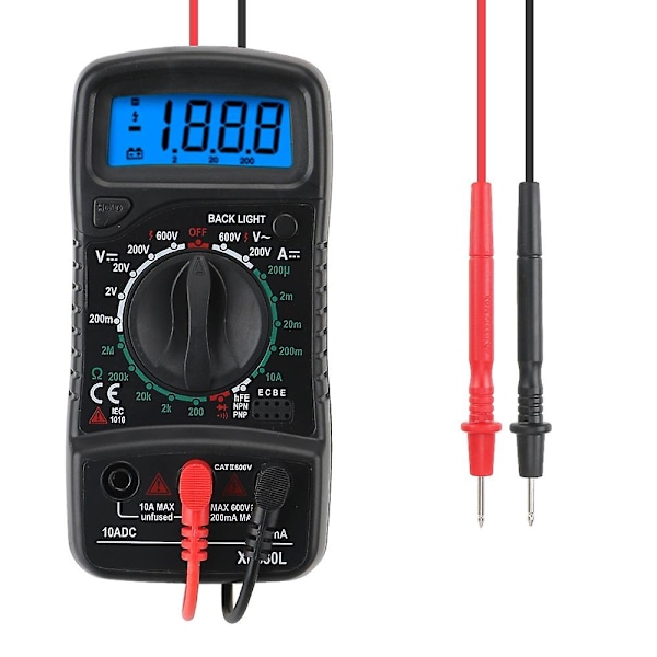 Ohmmeter Xl830l Håndholdt Digital Multimeter Lcd Ac/dc Amperemeter Voltmeter Ohm Spændingstester Måler