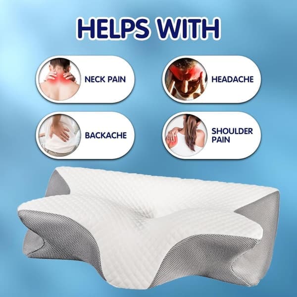 Pillow - Sleep Pillow for Neck Relief, for All Sleeping Positions (White)