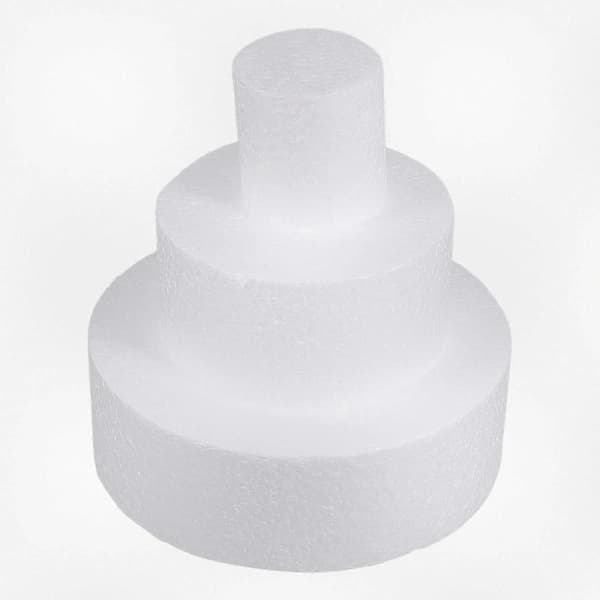 Set of 3 Empty Foam Cake Dummy for DIY Baking and Cake Decorating