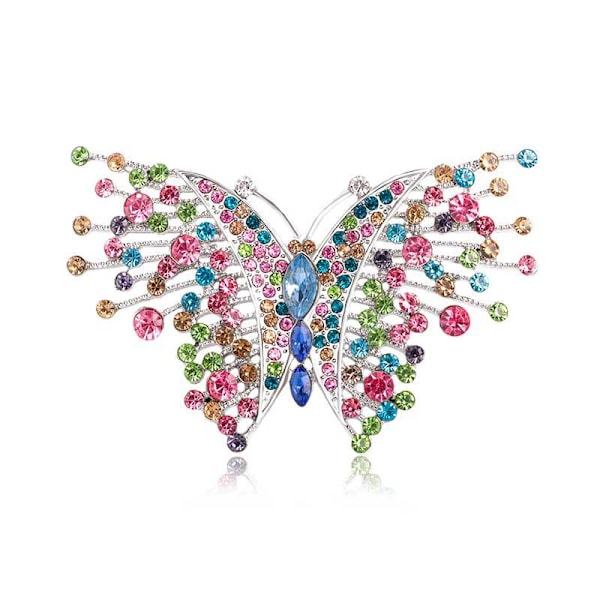 5 stk. Krystal Gorgeous Sommerfugl Brosche til Brud, Prom, Brude sommerfugl broche nåle til kvinder mode krystal rhinestone sæt