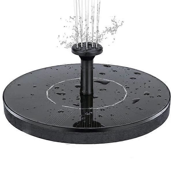 Soldrevet vandfontæne 13 cm Sort