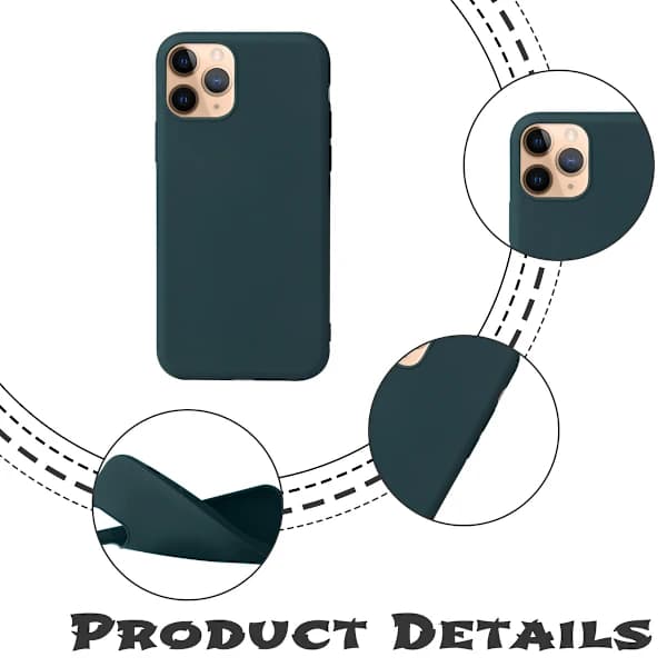iPhone 15 - Mat TPU cover - Cover Mørkegrøn Mørkegrøn