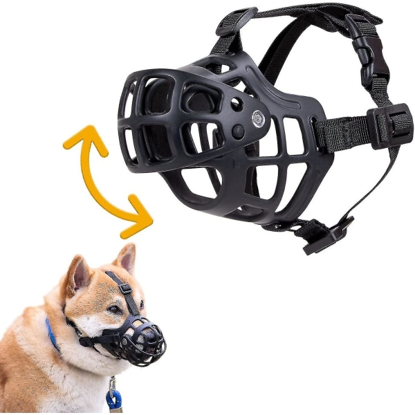 Dog Muzzle, Breathable Basket Muzzle Anti Biting Chewing For Dog, Dog Adjustable Silicone Soft Training Muzzle