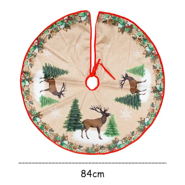 84 cm Jul Nyttår Juletrematte ornament style5