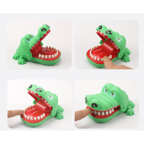 Bite Finger Crocodile Toy, dra upp blixtlåset (Bite Shar Pei)