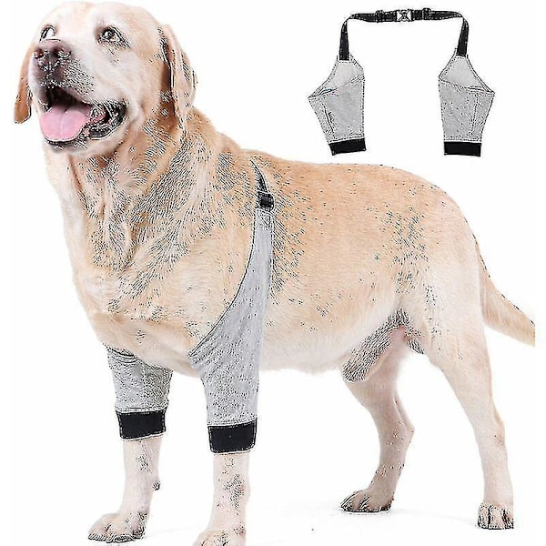 Dog Elbow Protector Adjustable Front Leg Sleeve Pet Operation Injury Recovery Protective Brace 1 Pair