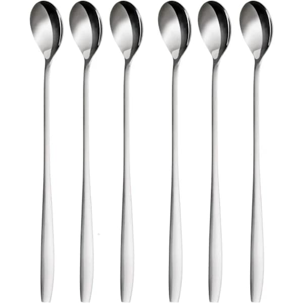 HA-Latte-skeer, 6-pak, 19 cm rustfrit stål langt håndtag til blanding