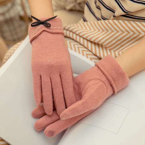 Vinterhandsker til kvinder Koldt vejr Touchscreen-handsker - Varme & Termiske Handsker Vindtætte pink