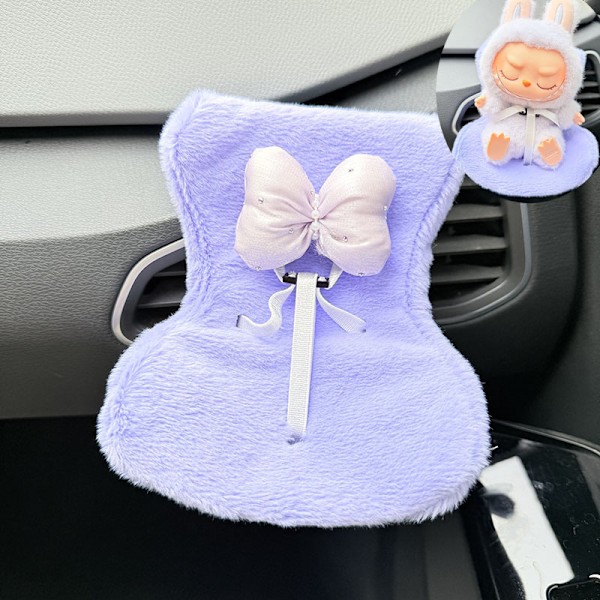[HH] Anime Mjuk 17cm Labubu Monsters Kläder för Labubu Docka Söt Labubu Bilsäkerhetssäte Plysch free 6