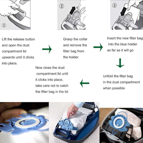 45 stk støvsugerposer til Gn Airclean 3D Effektivitet Støvsugerposer Erstatning Gn Støvsugerpose Par