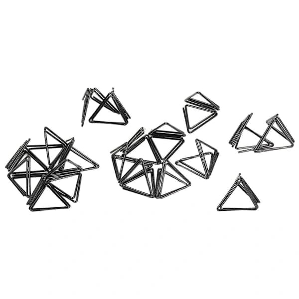 100 st Triangulära Gem Hållbara Metall Rostfria Triangulär Design Söta Gem för Memon Dokument Papper