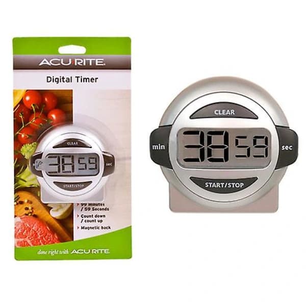 Acurite Digital Timer Opptil 100 Minutter Myke Berøringskontroller Holdbar Konstruksjon