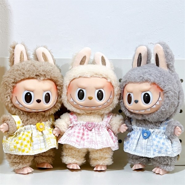 [HH]Labubu V1 Dockkläder 17cm Tumlar Hoodie Outfit Kostym Blind Box Popmart ToNot Original Goggles set