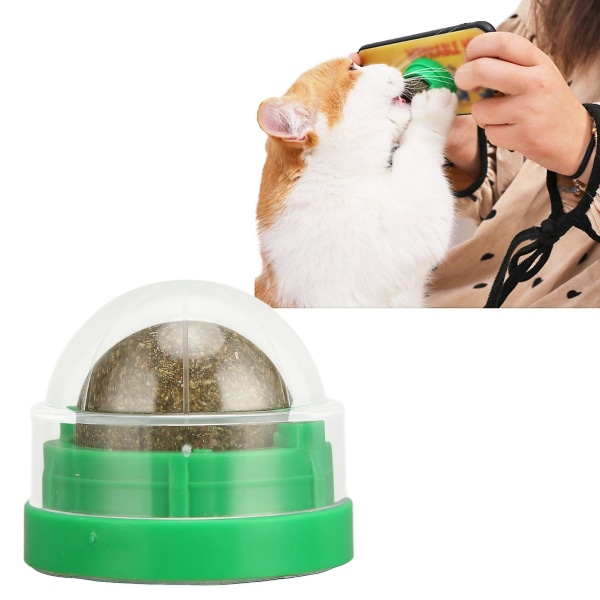 SDIGV Catnip Ball Interactive Natural Teeth Cleaning Rotating Cat Lick Ball Toy for Cats Kittens