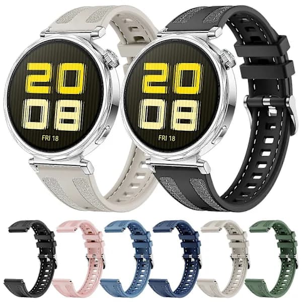 Kompatibel med Huawei Watch GT 5 41mm Nylon Silikone Urrem Sort