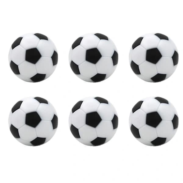 Bordfodbold 6 stk Bordfodbolde 32mm Mini Fodbolde Erstatning for Bordfodbold Bordspil Tilbehør