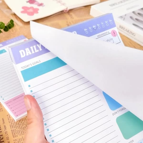 2 Plan Notesblok Husholdnings-memoblok Måltidssporer Riv af Notesblok Planlægningsblok