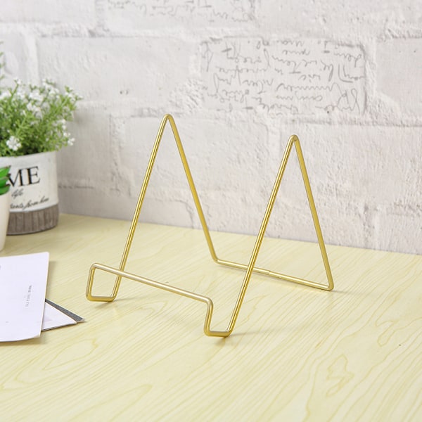 2 stk Plate Holder Easel Display Stand - Metall Plate Stands for Display - Tabletop Picture Stand - Iron Easels