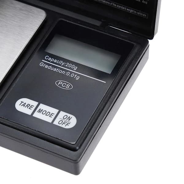 Digitaalinen taskuvaaka, Pocket Scale, Koruvaaka 0,01 - 200g musta