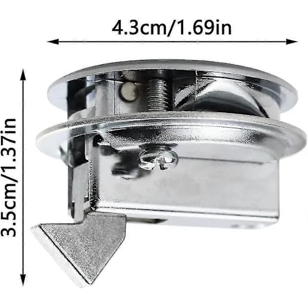 Rostfritt stål Flush Pull Latch Slam Latch Båtlucka Lås Flush Pull Latch Kompatibel Husbil Marin Båt Husbil 1,5 tum Silver []