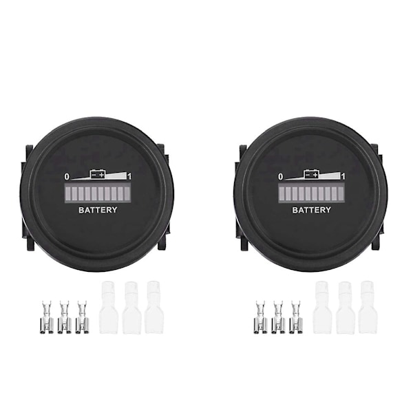2x 12v/24v/36v/48v/72v Led Digitaalinen Akun Ilmaisin Vedenpitävä Mittari Mittari Akun Ilmaisin G