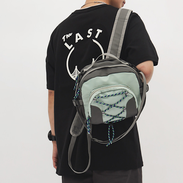 (Grønn) Crossbody skulder tote bag for kvinner og menn Stor messenger bag med flere lommer